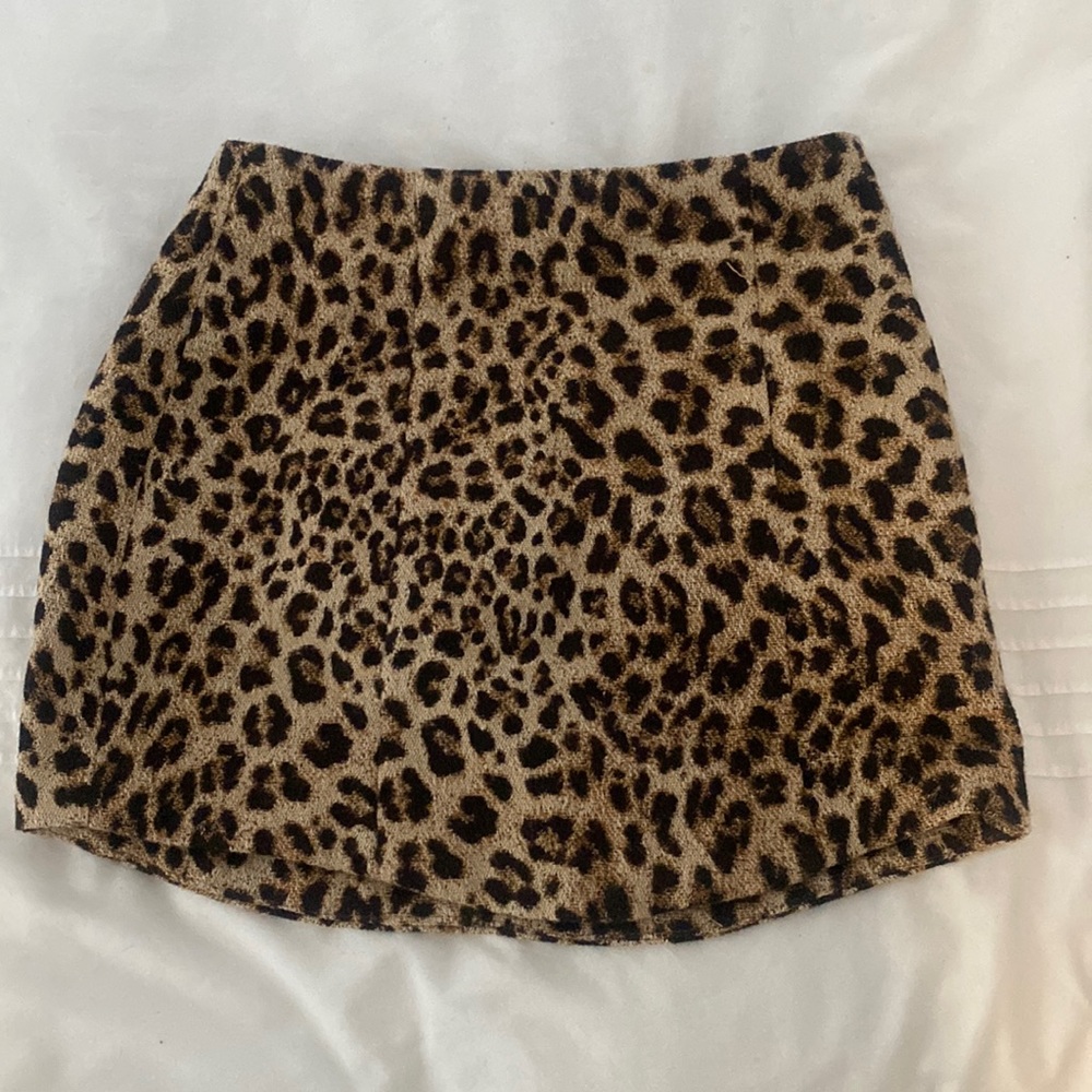 Zara leopard print mini skirt